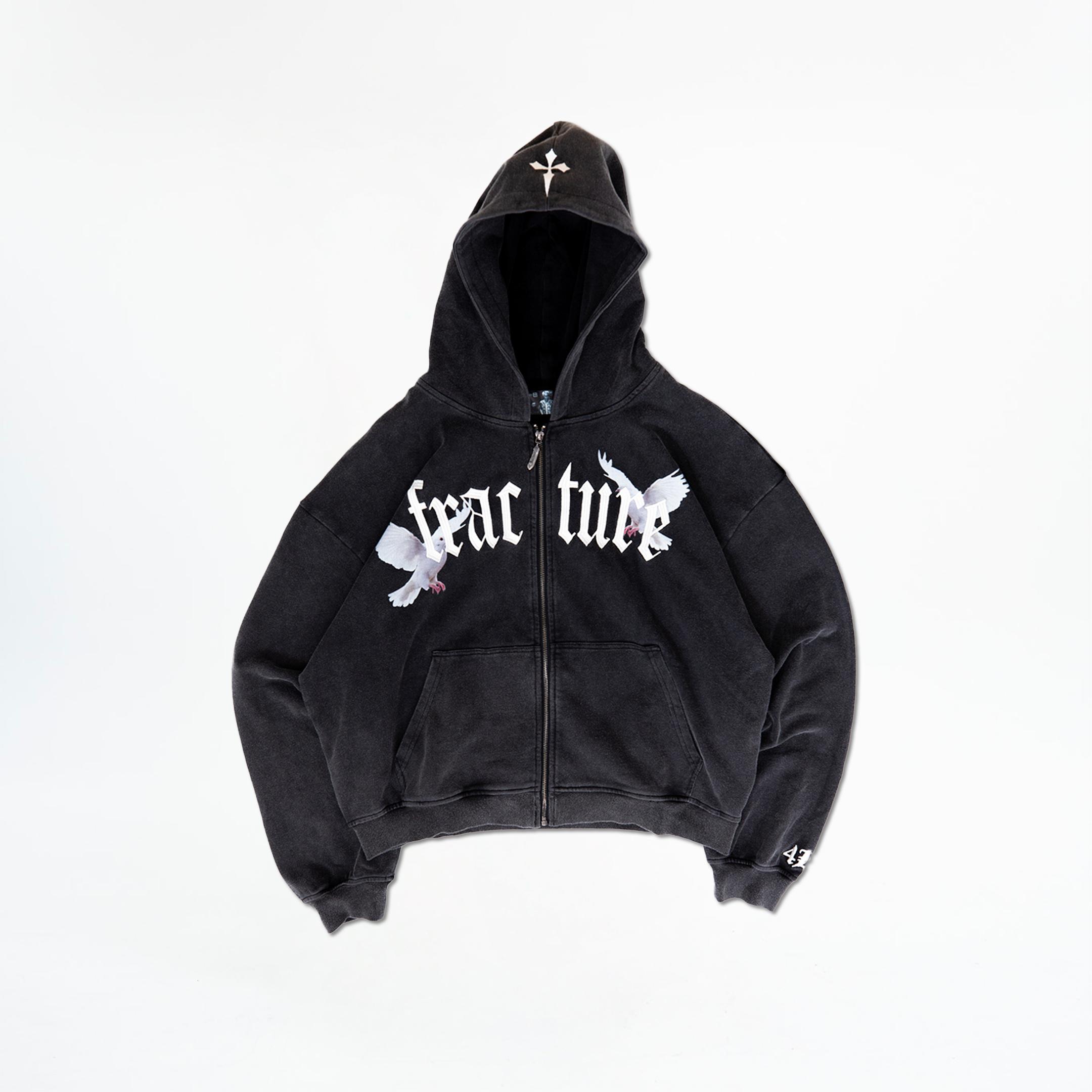 RYUK ZIPUP - WASHED BLACK – Fracture Kenkyo RYUK ZIPUP - WASHED BLACK – Fracture Kenkyo