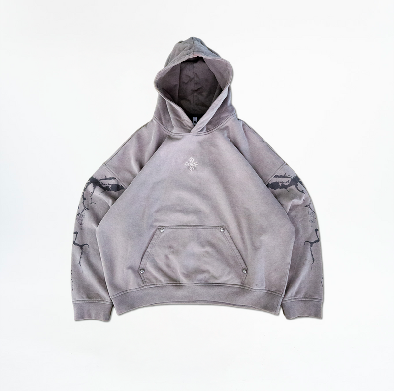 PEACE TREATY HOODIE - MONOCHROME