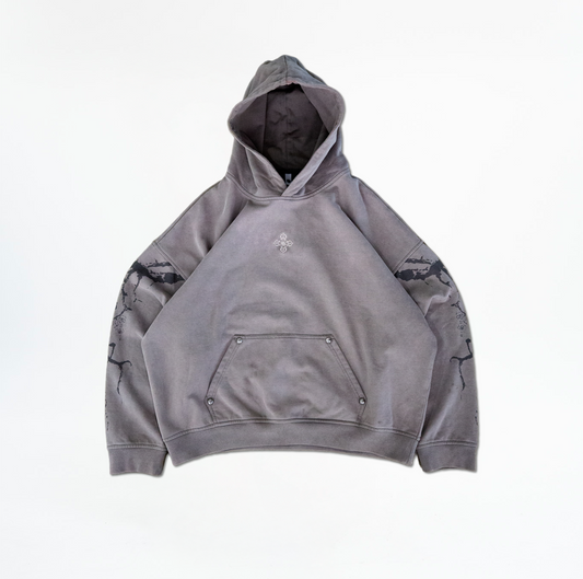 PEACE TREATY HOODIE - MONOCHROME