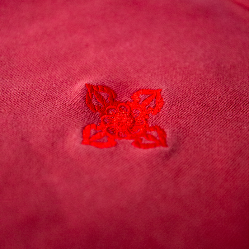 PEACE TREATY HOODIE - WASHED SCARLET