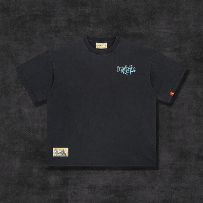 GOLD RUSH LOGO TEE - TIFFANY BLUE