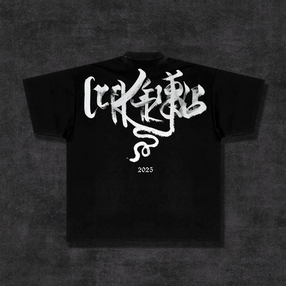 SNAKE LOGO TEE - BLACK