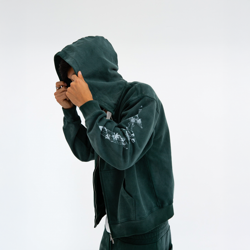 KINGSLAYER ZIPUP - FOREST GREEN – Fracture Kenkyo KINGSLAYER ZIPUP - FOREST GREEN – Fracture Kenkyo