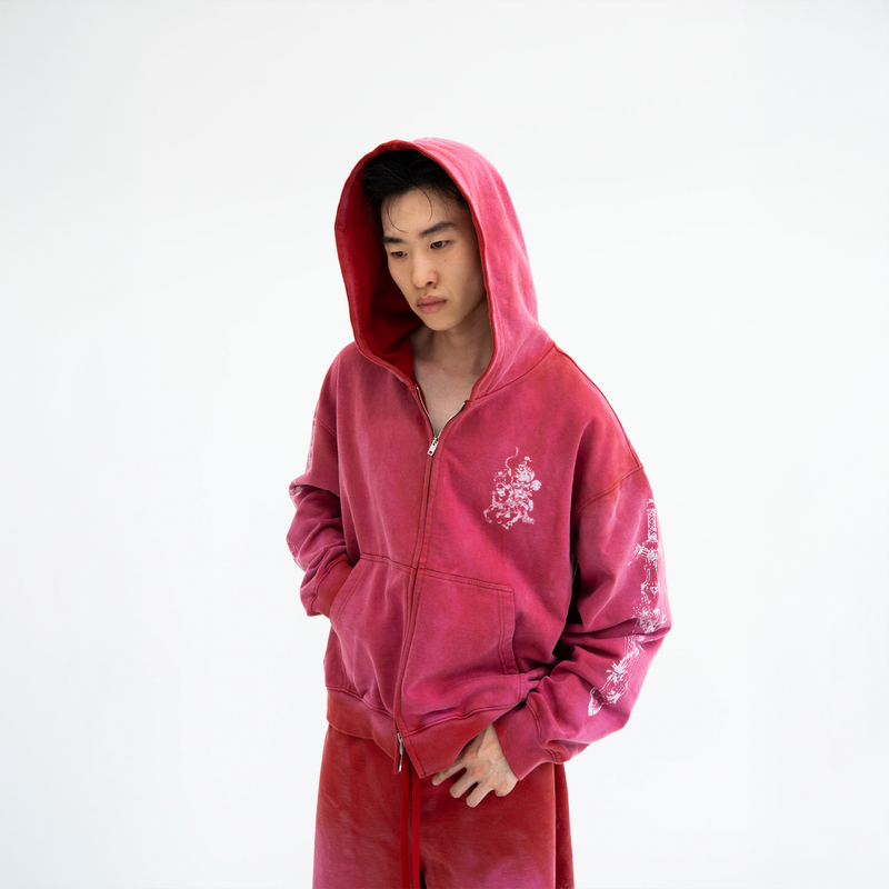 KINGSLAYER ZIPUP - WASHED SCARLET