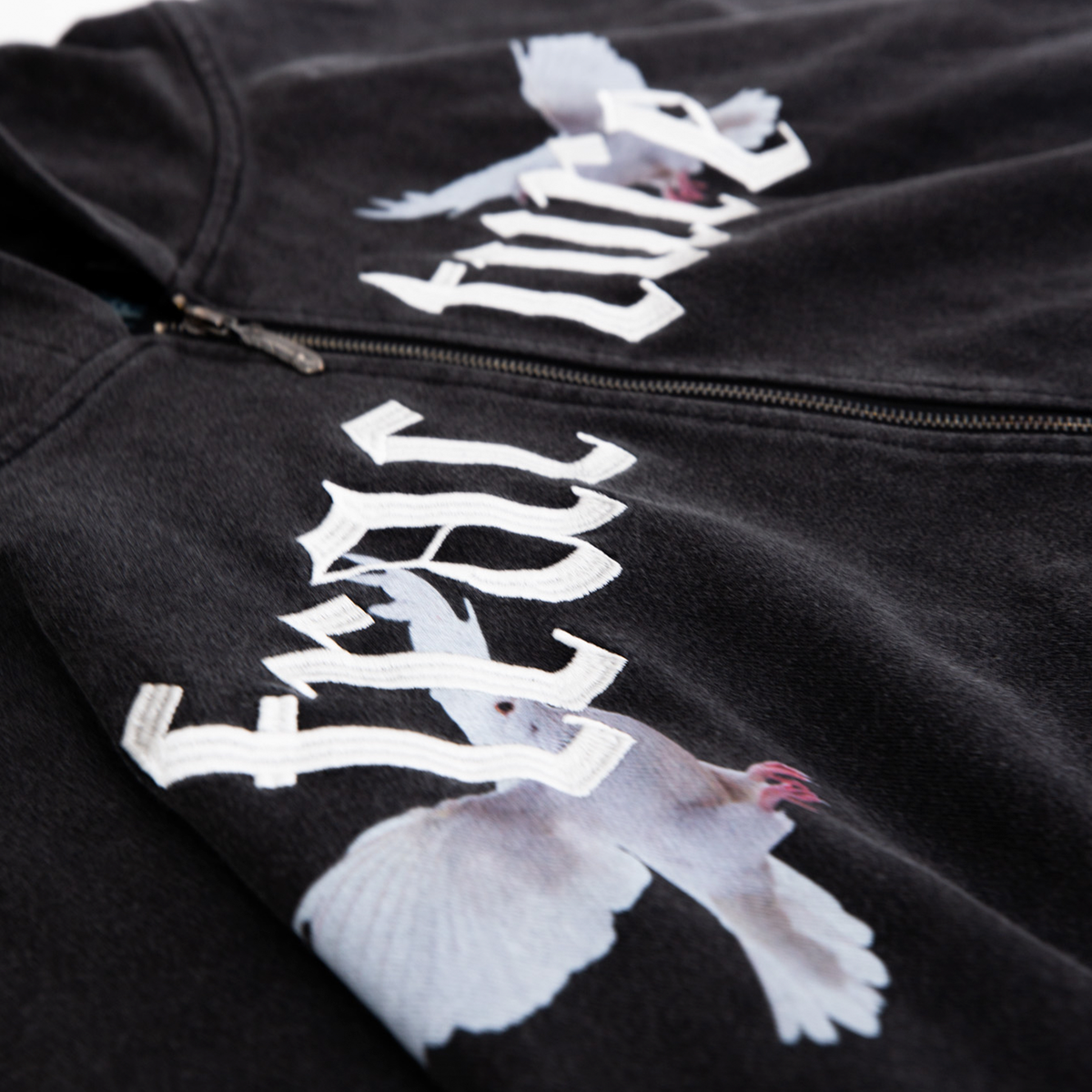 RYUK ZIPUP - WASHED BLACK – Fracture Kenkyo