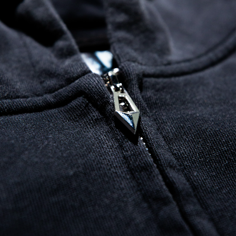 DISTRESSED LACQUER ZIPUP